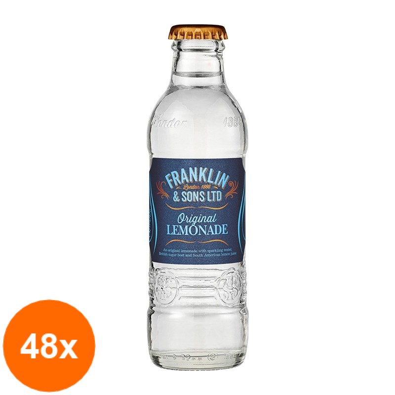 Set 48 X Limonada Franklin & Sons Ltd, Original Lemonade, 200 ml