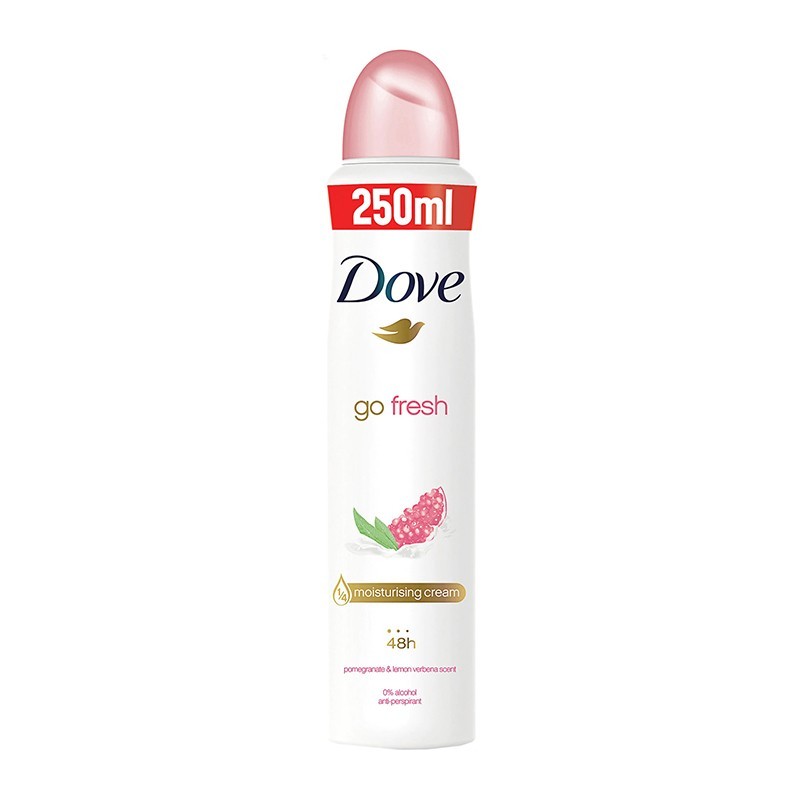 Set 2 x Deodorant Antiperspirant Spray Dove Go Fresh, Pomegranate & Lemon, pentru Femei, 250 ml