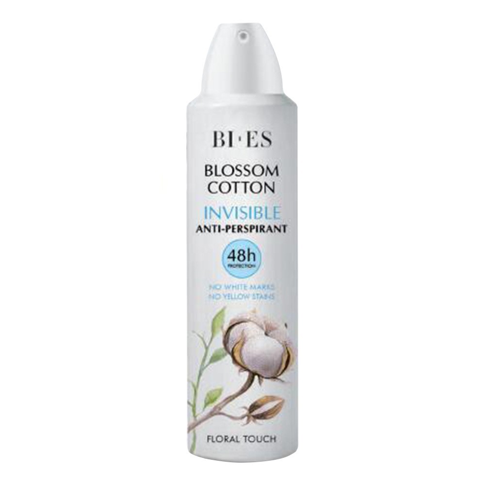 Set 3 x Deodorant Antiperspirant Spray pentru Femei Bi-es Blossom Cotton Invisible, 150 ml