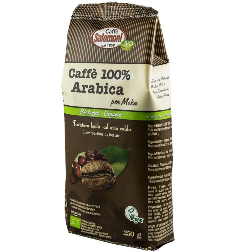Cafea BIO, 100% Arabica, 250 g, Salomoni Cafe