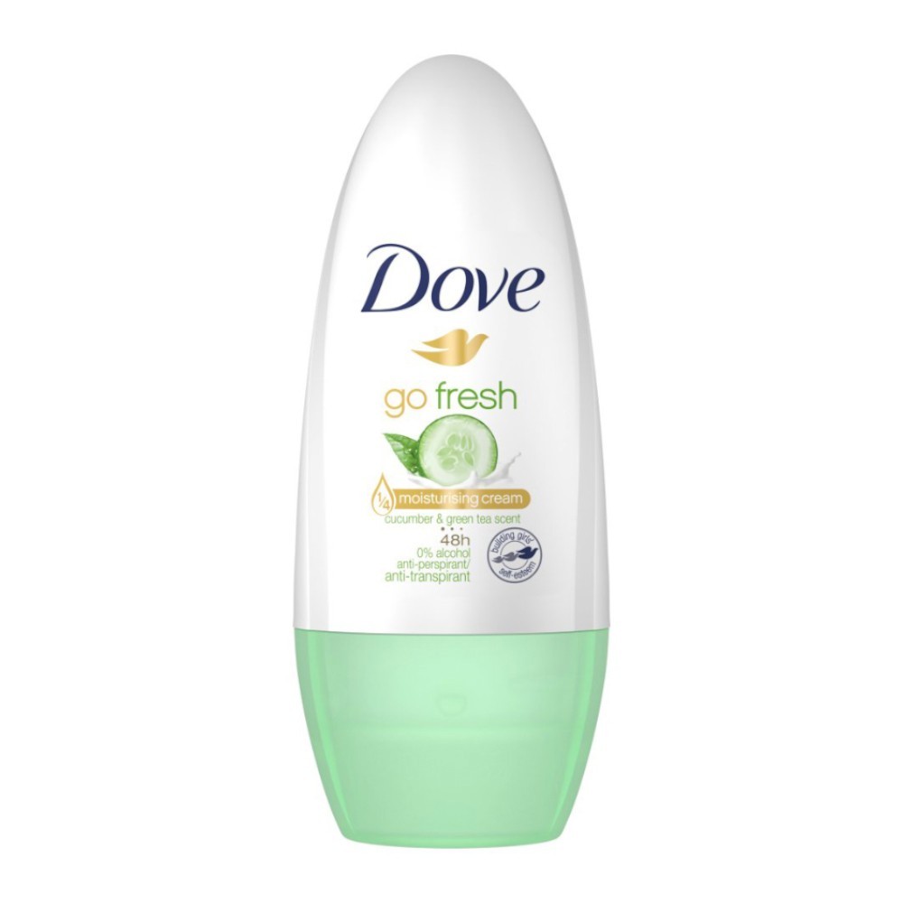 Set 4 x Deodorant Antiperspirant Roll-On Dove Go Fresh Cucumber, Castravete, 50 ml