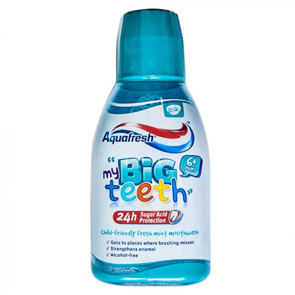 Set 3 x Apa de Gura pentru Copii Aquafresh Big Teeth Mint 300 ml