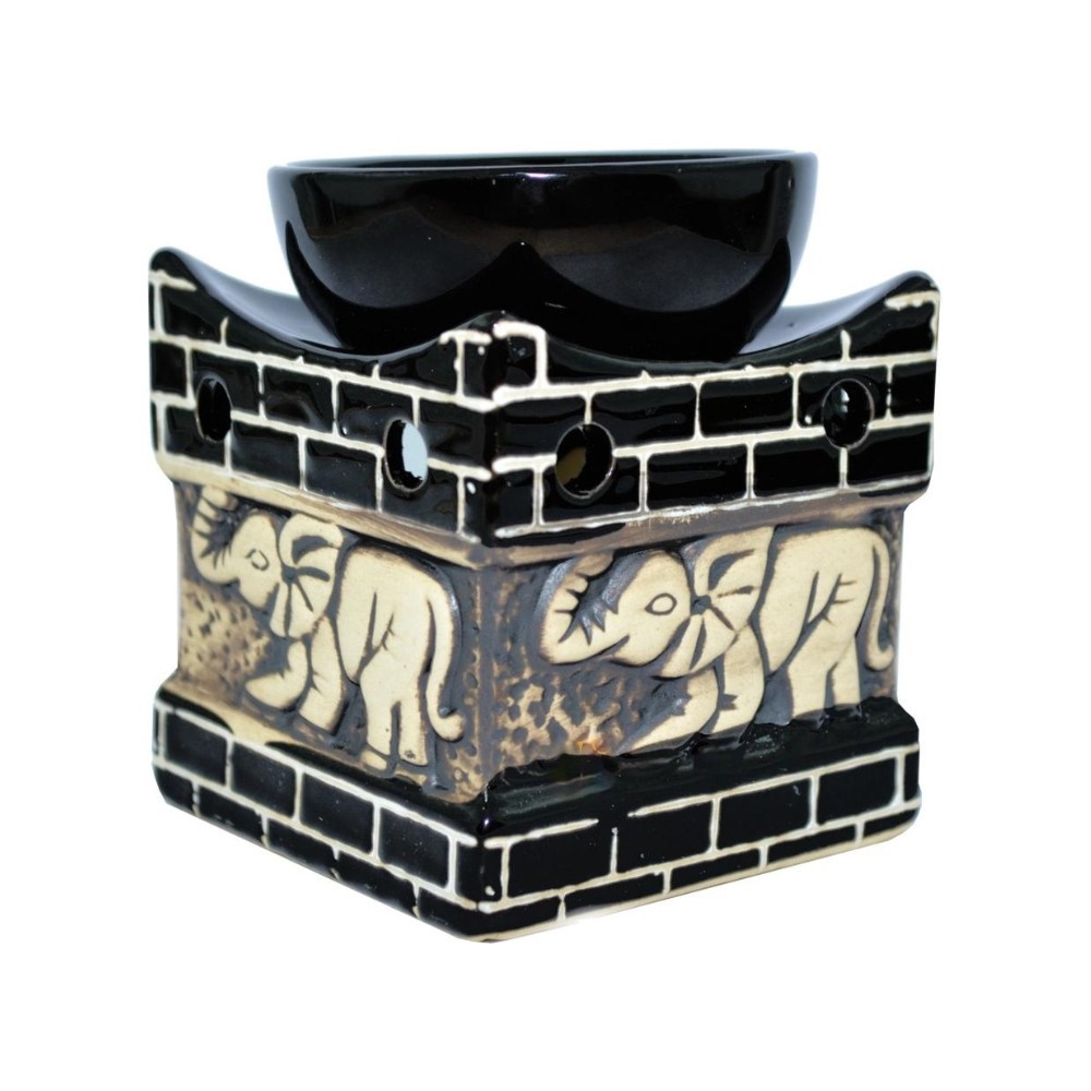 Set 2 x Suport Ceramic pentru Ulei Aromat Mare, Elefant