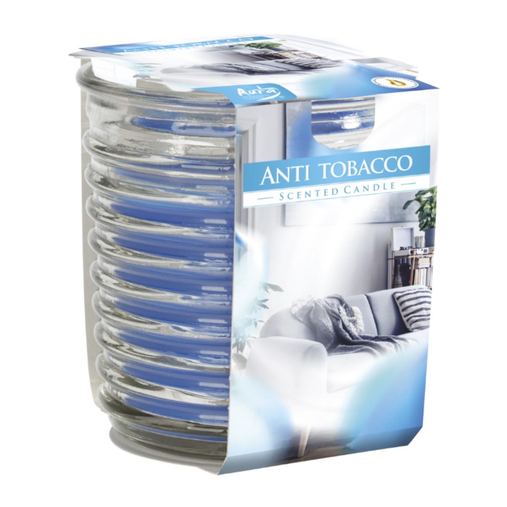 Set 2 x Lumanare Parfumata in Pahar Spirala Anti - tabac, 28 Ore
