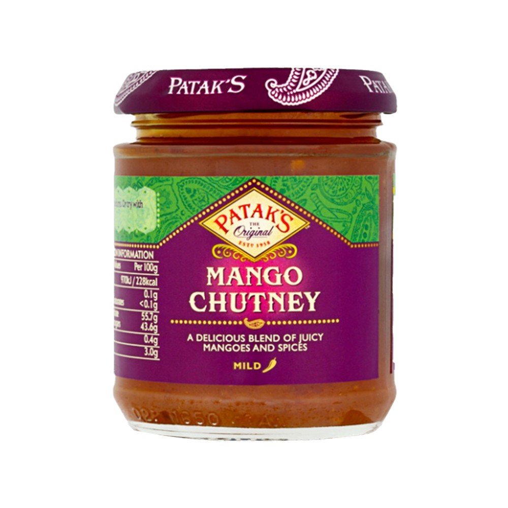 Set 6 x Sos Indian Mango Chutney Patak\'s, 340 g