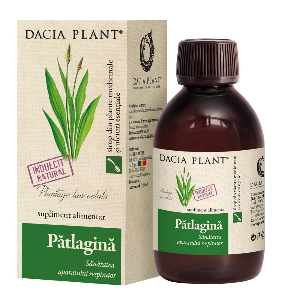 Sirop de Patlagina, 200 ml, Dacia Plant