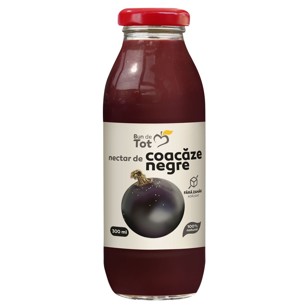 Nectar de Coacaze Negru fara Zahar, 300 ml, Bun de Tot