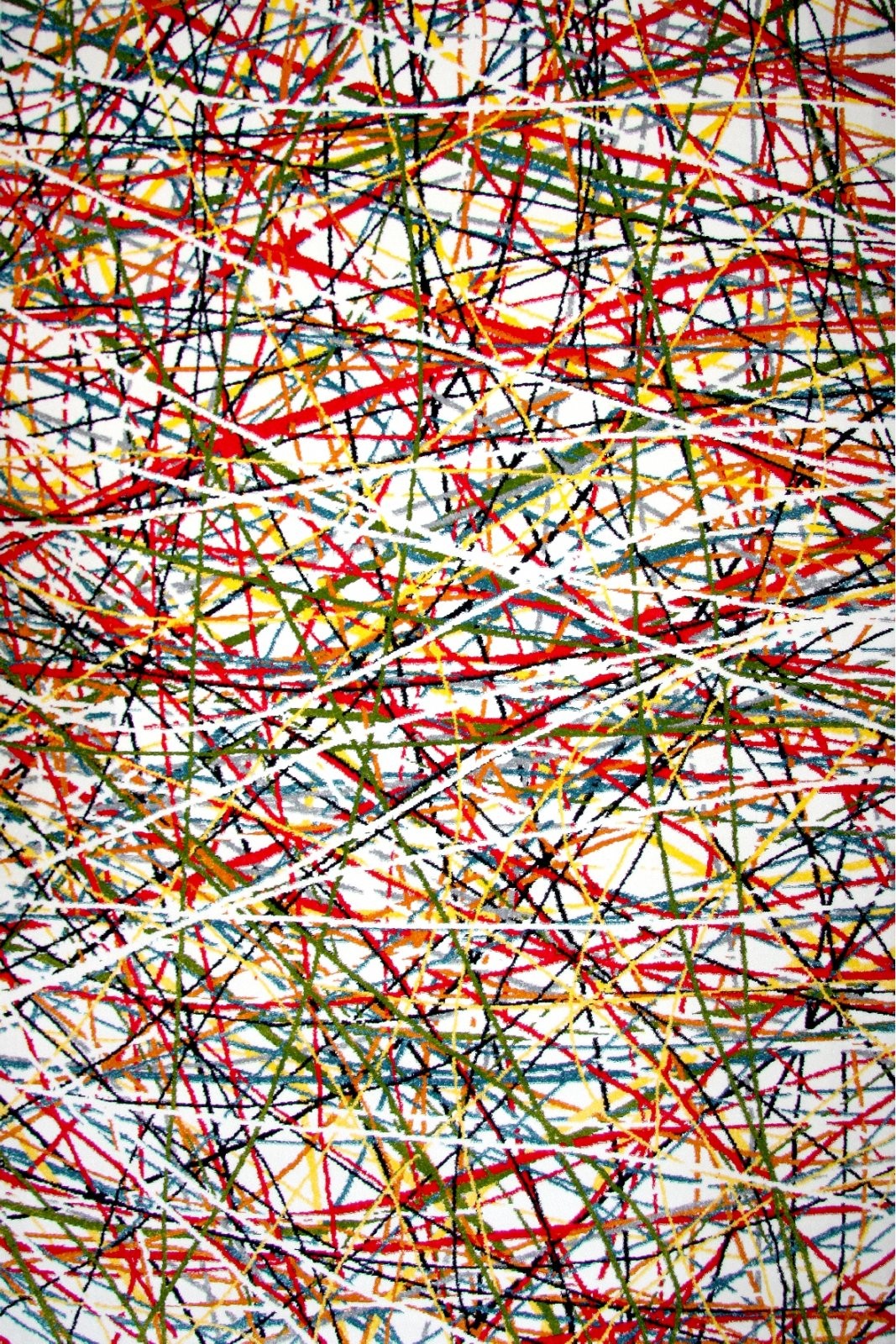 Covor Art Alb/Multicolor, 80 cm x 150 cm, Kolibri 11035