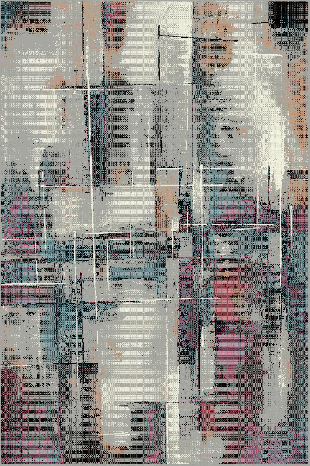 Covor Dreptunghiular, 160 x 230 cm, Gri, Abstract, Kolibri 11023