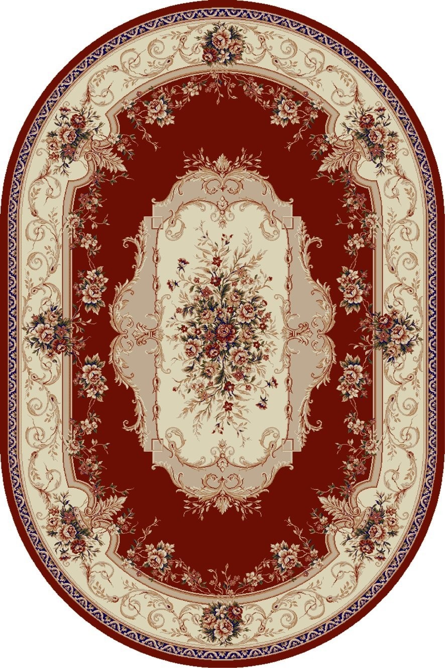 Covor Oval, 200 x 400 cm, Rosu, Lotos 507