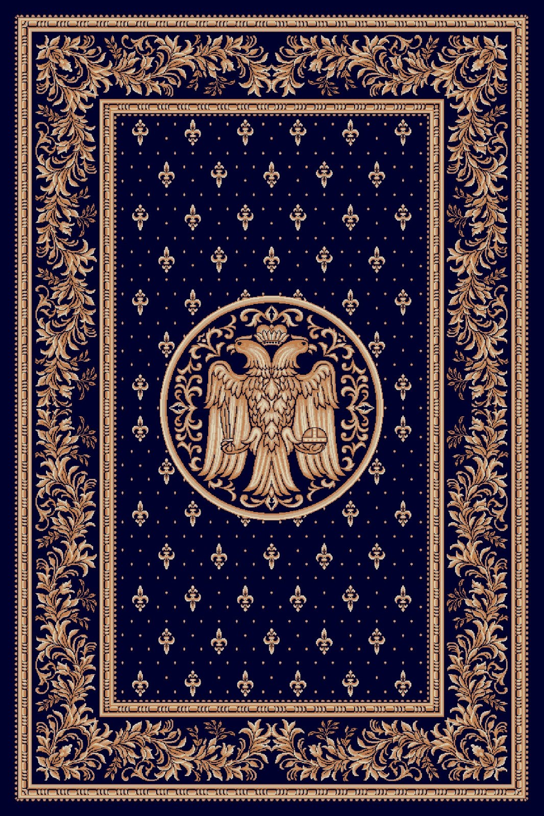 Covor Bisericesc Dreptunghiular, 80 x 150 cm, Albastru, Lotos 15032/810