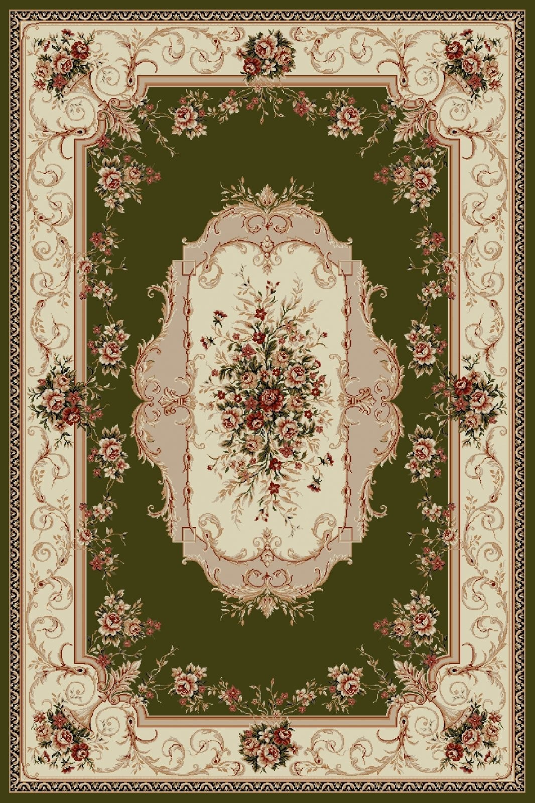 Covor Dreptunghiular, 60 x 110 cm, Verde, Lotos 507