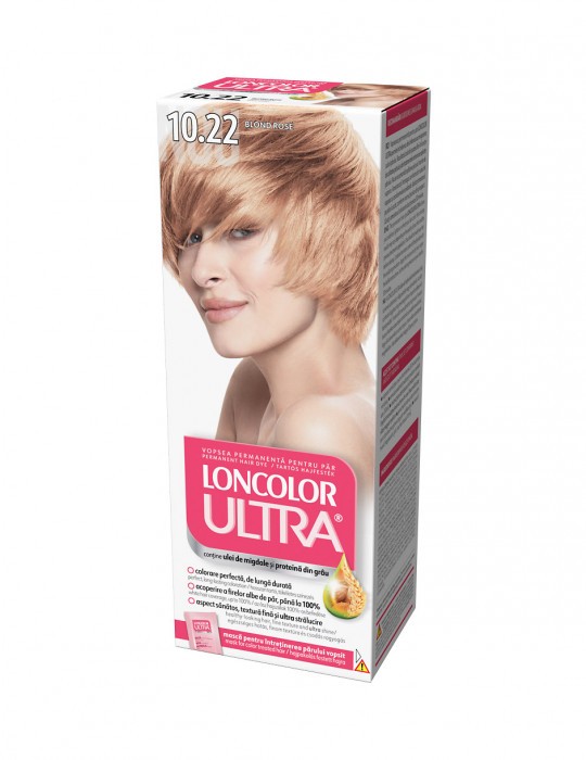 Vopsea de Par Permanenta Loncolor Ultra 10.22 Blond Rose, 100 ml