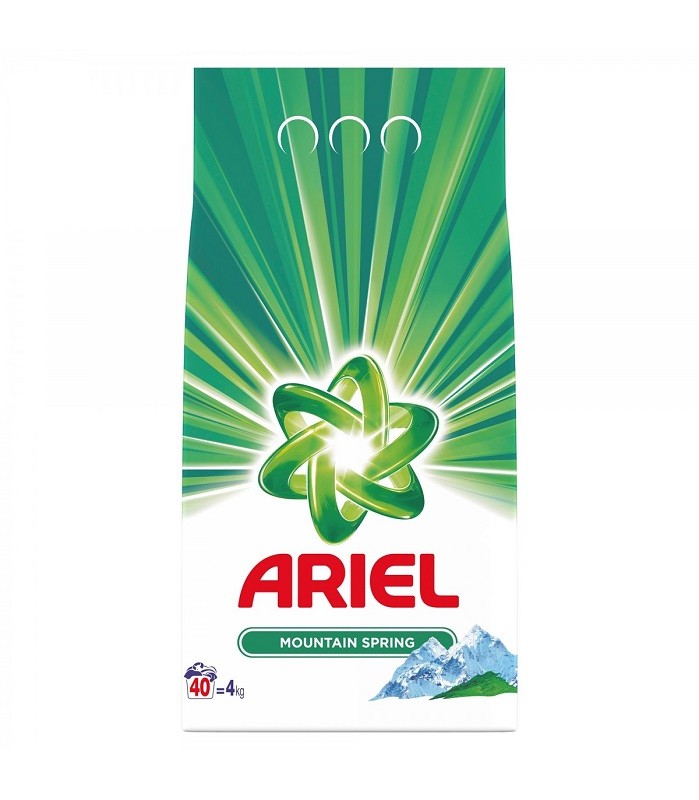 Detergent Automat Pudra Ariel Mountain Spring, 40 Spalari, 4kg