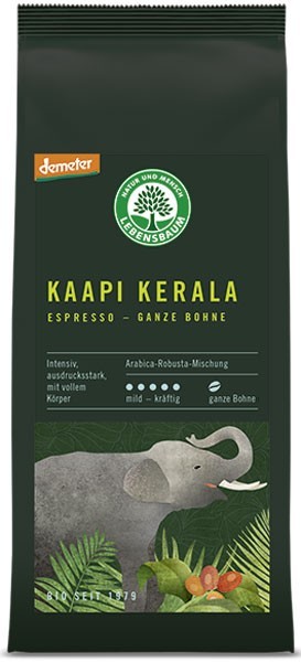 Cafea Boabe Bio Expresso Kaapi Kerala, 250g Lebensbaum