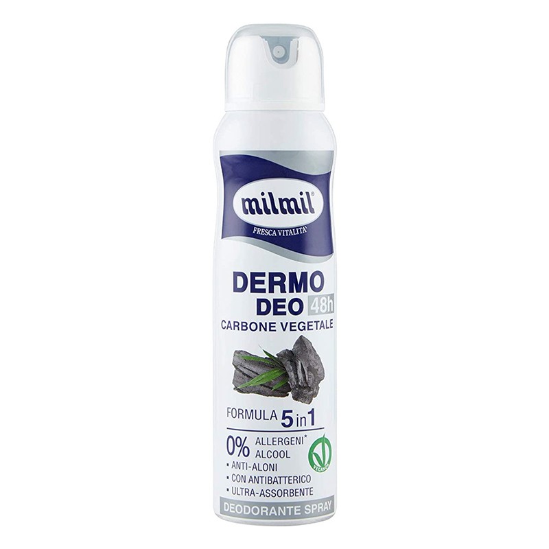 Deodorant Spray cu Carbune Vegetal Mil Mil, Unisex, 150 ml