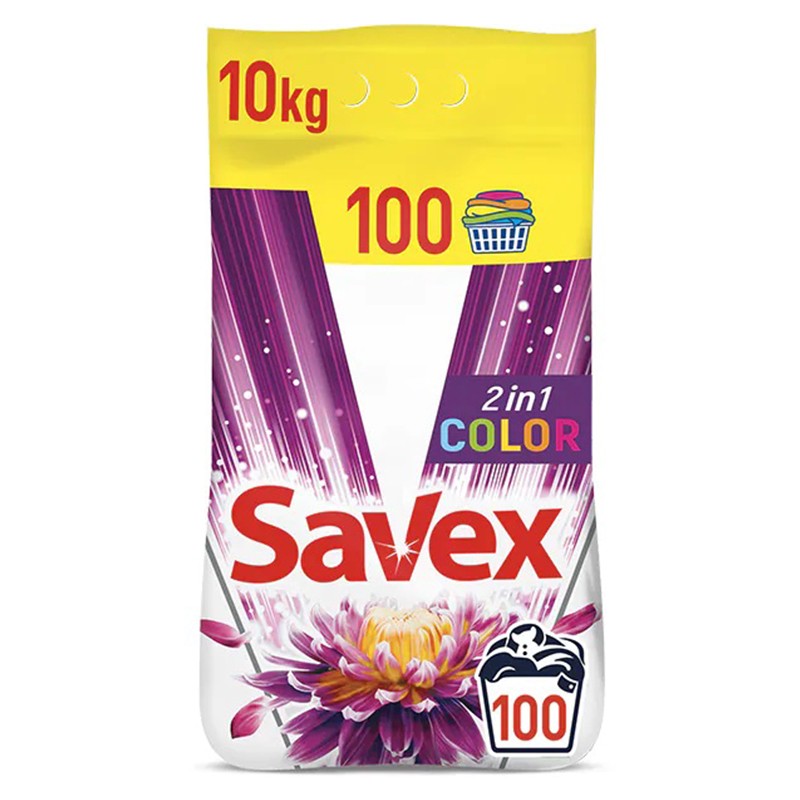 Detergent Automat Savex 2 in 1 Color, 100 Spalari, 10 Kg