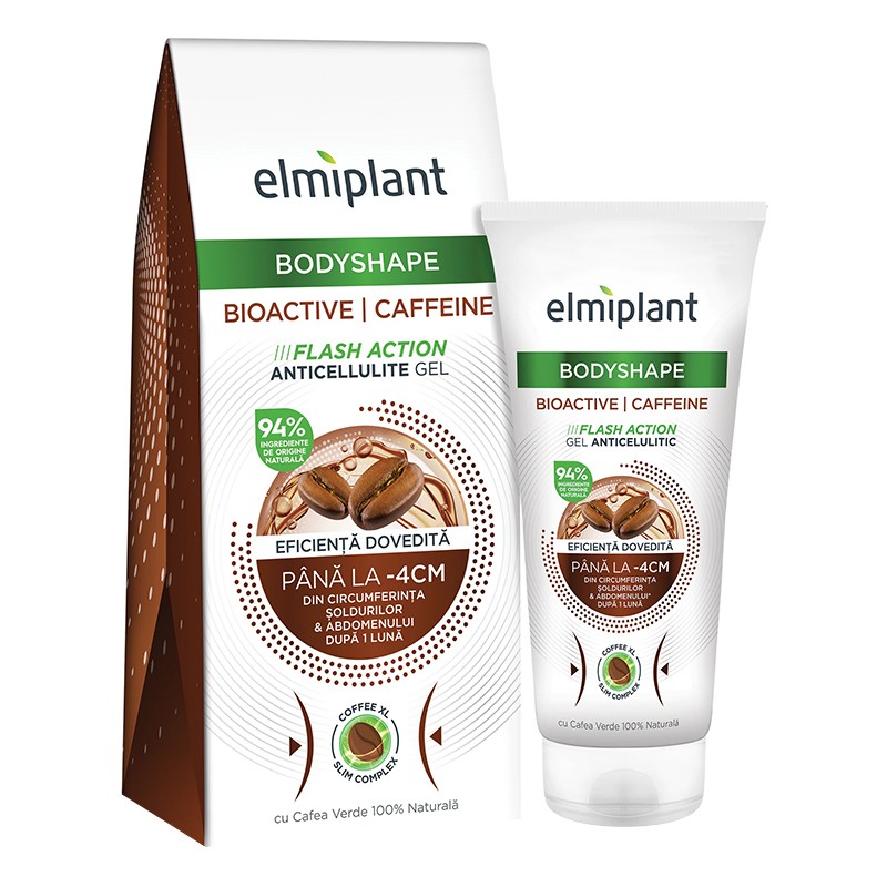 Gel Anticelulitic Elmiplant Bioactive Cafeina Bodyshape, 200 ml