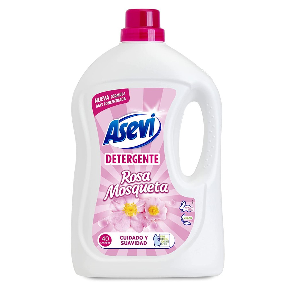 Detergent Lichid pentru Rufe Asevi Rosa Mosqueta, Macesi, 2.4 l, 40 Spalari