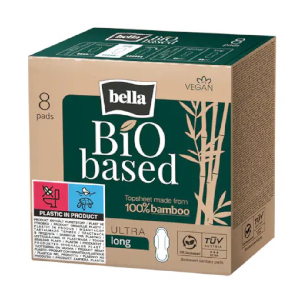 Absorbante Ecologice Bella Bio Based Ultra Long, 8 Bucati