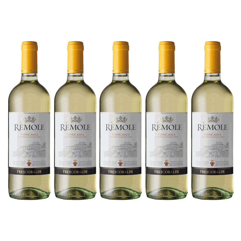 Set 5 Sticle Vin Frescobaldi Remole Toscana IGT, 12% Alcool, Alb, Sec, 0.75l