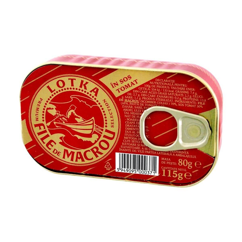 Macrou File in Sos de Tomate Lotka, 115 g