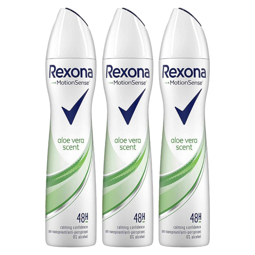 Set Deodorant Antiprespirant Spray Rexona Aloe Vera, 3 Bucati x 150 ml