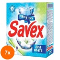 Set Detergent Automat Savex 2 In 1 White, 7 Cutii x 300 g