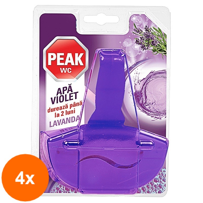 Set 4 x Aparat Toaleta Wc Peak Violet Lavanda, 55 g