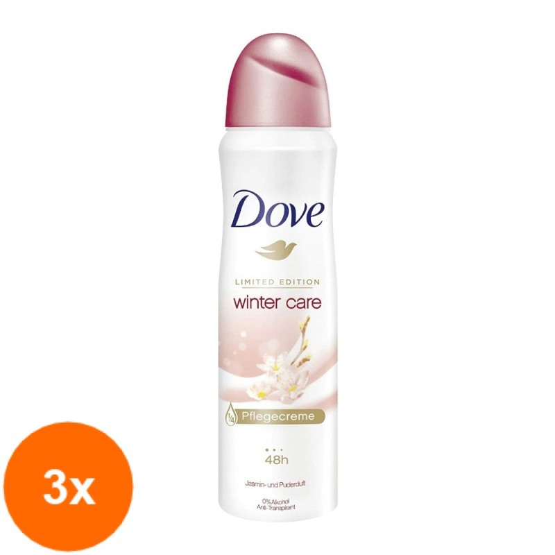 Set 3 x Deodorant Spray Dove Winter Care, pentru Femei, 150 ml