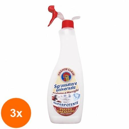 Set Detergent Universal Degresant Chanteclair, cu Marsiglia, 3 Bucati x 600 ml...
