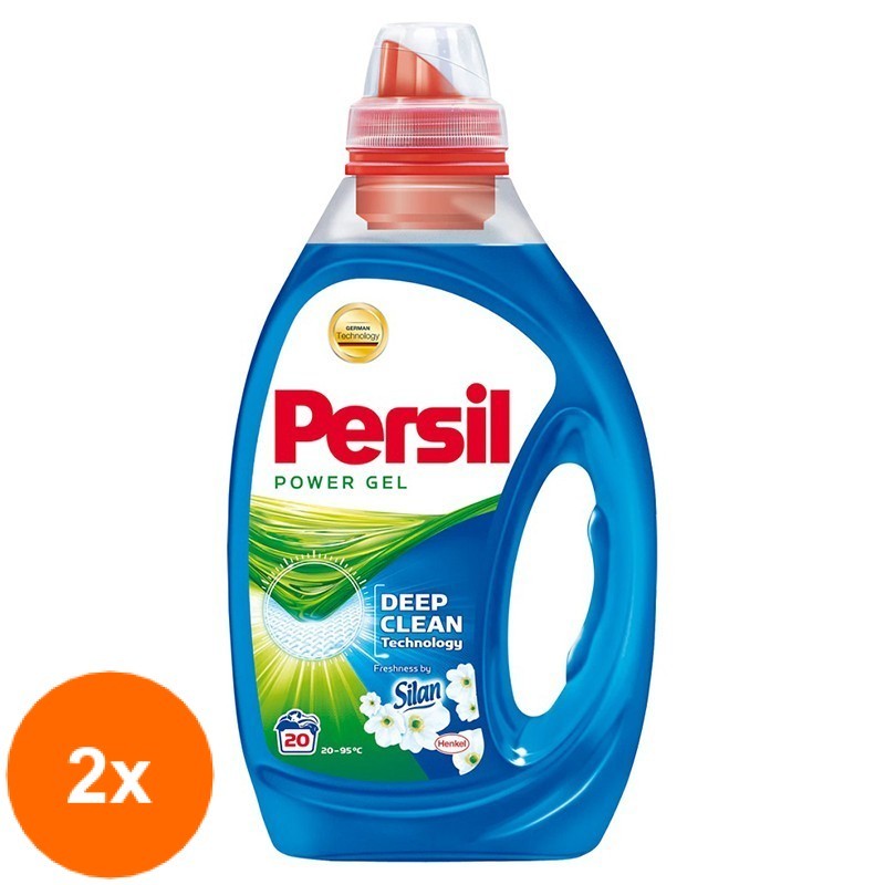 Set 2 x Detergent Lichid Persil Power Freshness by Silan Gel, 1 l