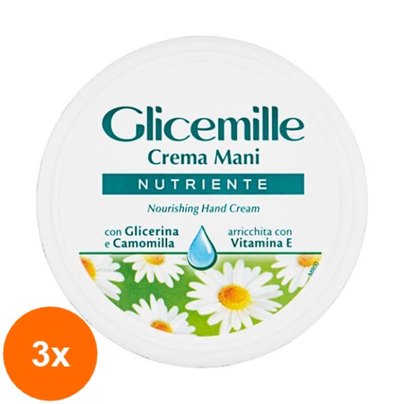 Set 3 x Crema de Maini Nutritiva Glicemille, 100 ml