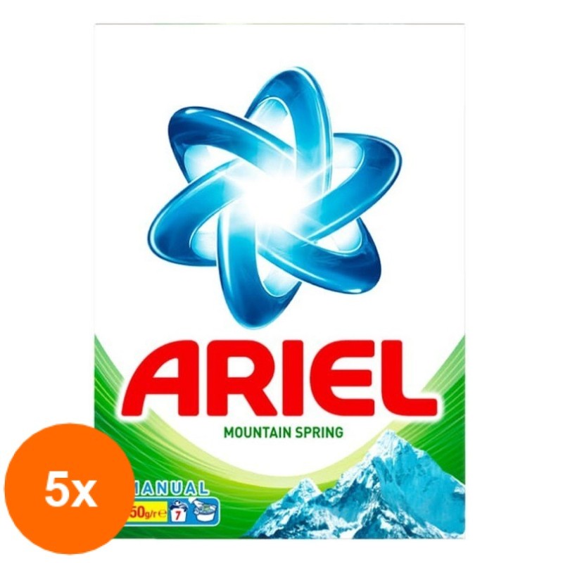 Set 4 x Detergent Rufe Manual, Ariel Mountain Spring, 450 g