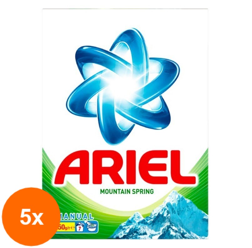 Set 4 x Detergent Rufe Manual, Ariel Mountain Spring, 450 g