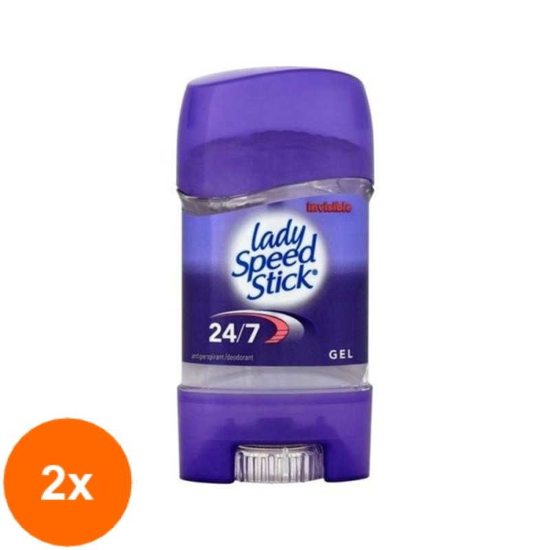 Set Deodorant Gel Lady Speed Stick 24/ 7 Invisible, 2 Bucati x 65 g