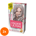 Set 2 x Vopsea de Par Permanenta Loncolor Ultra Max, 10.19 Blond Argintiu Intens, 200 ml