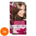 Set 3 x Vopsea de Par Permanenta cu Amoniac Garnier Color Sensation 6.0 Blond Inchis Pretios, 110 ml