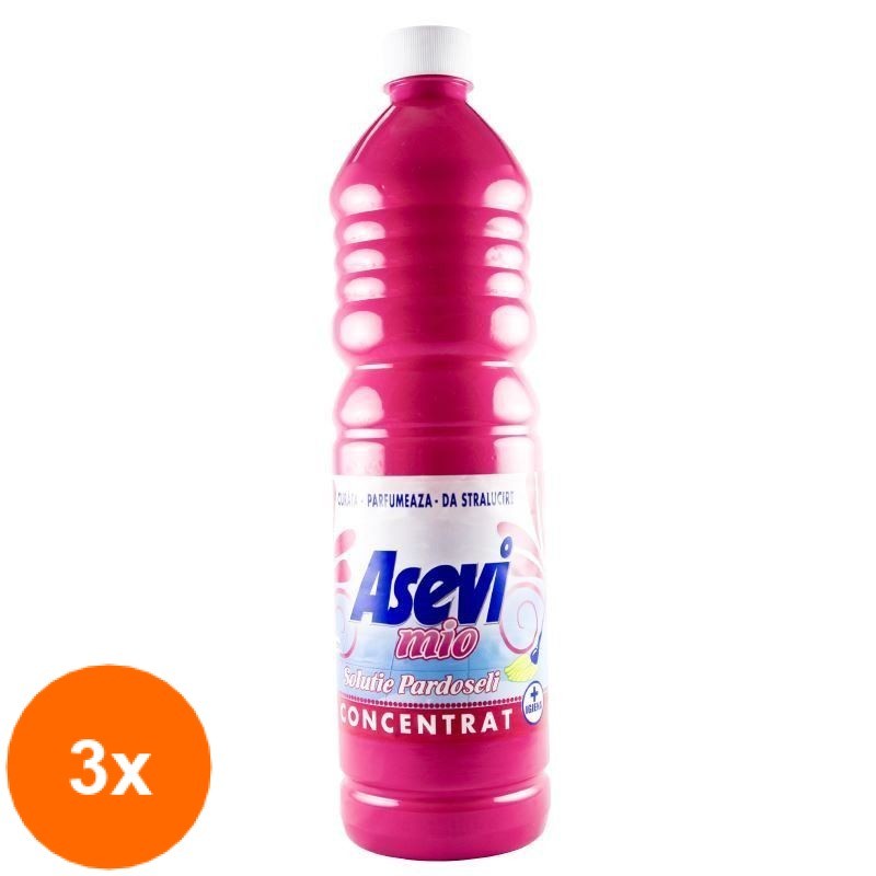 Set Detergent Pardoseli, Asevi Mio, 3 Bucati x 1 l
