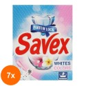 Set Detergent Automat Savex Whites & Colors, 7 Cutii x 400 g