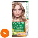 Set 3 x Vopsea de Par Permanenta cu Amoniac Garnier Color Naturals 9N Blond foarte Deschis Natural, 110 ml