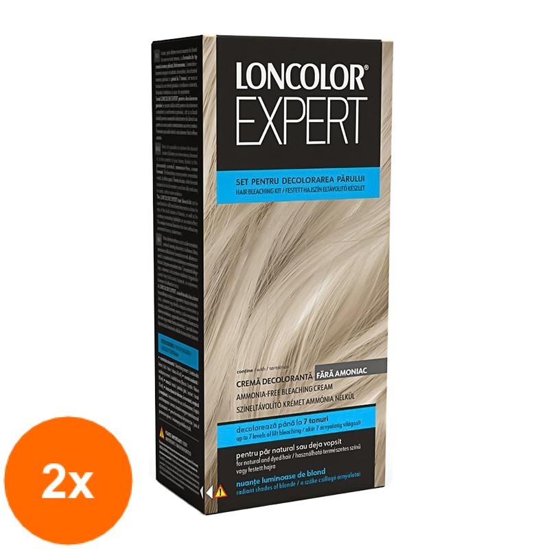 Set 2 x Crema de Par Decoloranta fara Amoniac Loncolor Expert, 130 ml