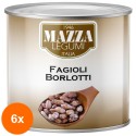 Set 6 x Fasole Alba Borlotti, Mazza, 2500 g