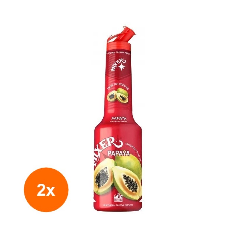 Set 2 x Pulpa Papaya 100% Concentrat Piure Fructe Mixer 1 l