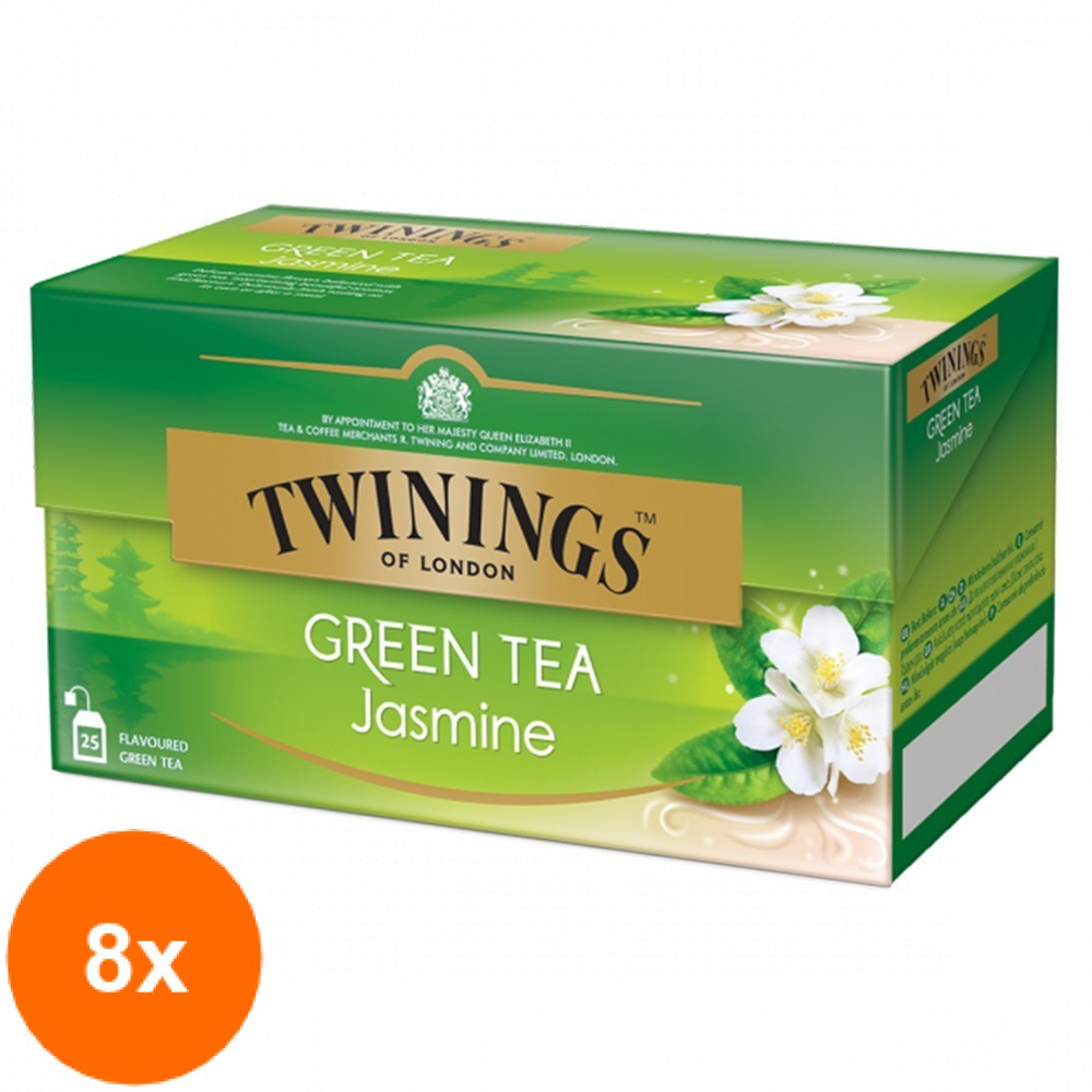 Set 8 X Ceai Verde cu Aroma Iasomie Twinings 25 x 1.8 g