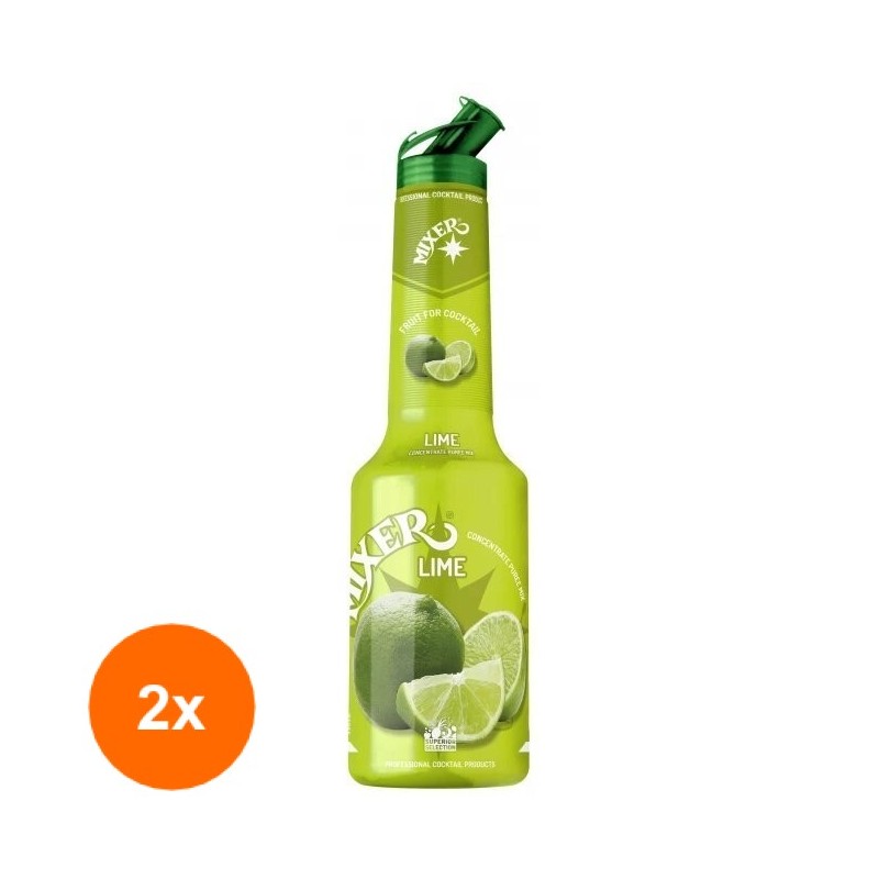 Set 2 x Pulpa Lamaie Verde 100% Concentrat Piure Fructe Mixer 1 l