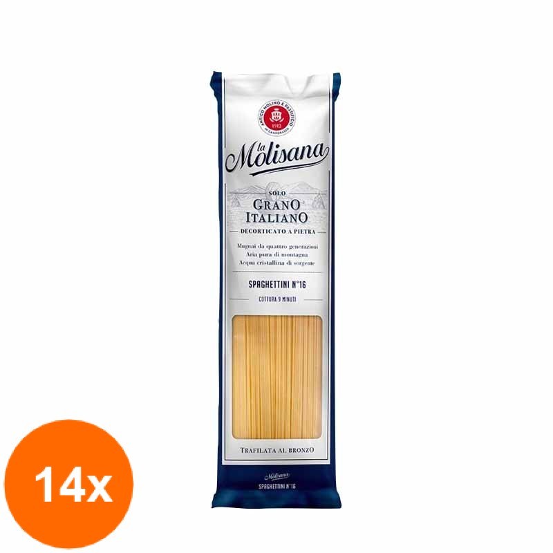 Set 14 x Paste Spaghete La Molisana No16 1kg