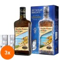 Set 3 x Vecchio Amaro Del Capo, Caffo, Digestiv 35% Alc., 0.7 l + 2 Pahare Cadou
