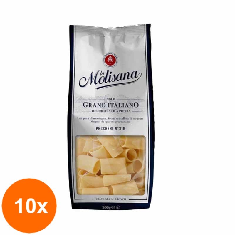 Set 10 x Paste Paccheri No316 La Molisana, 500 g