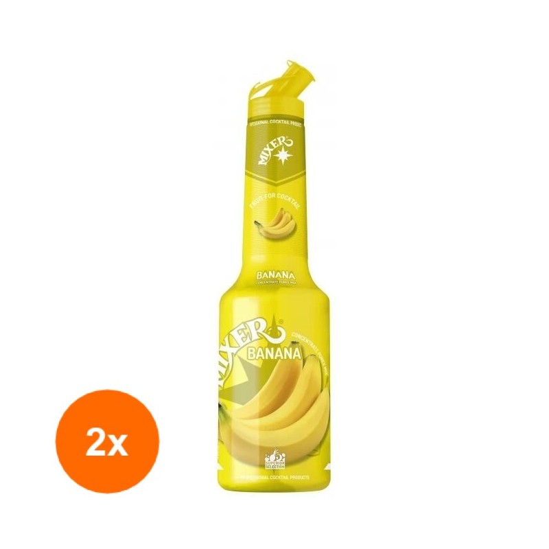 Set 2 x Pulpa Banana 100% Concentrat Piure Fructe Mixer 1 l